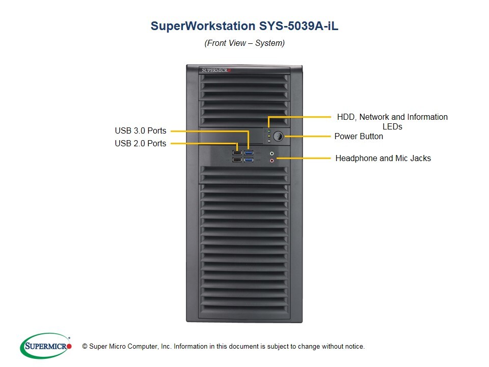 Материнская плата *NEW* SuperMicro SYS-5039A-IL Mid-Tower Server with X11SAE Motherboard — фото 4