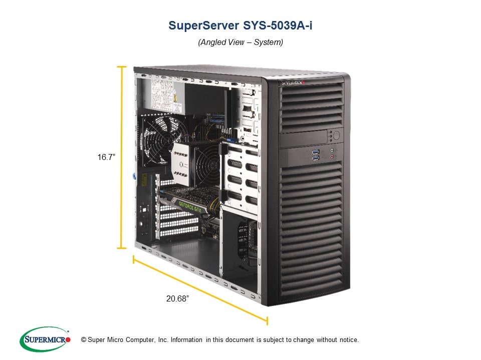 Сервер SuperMicro SYS-5039A-I Mid-Tower Server — фото 3
