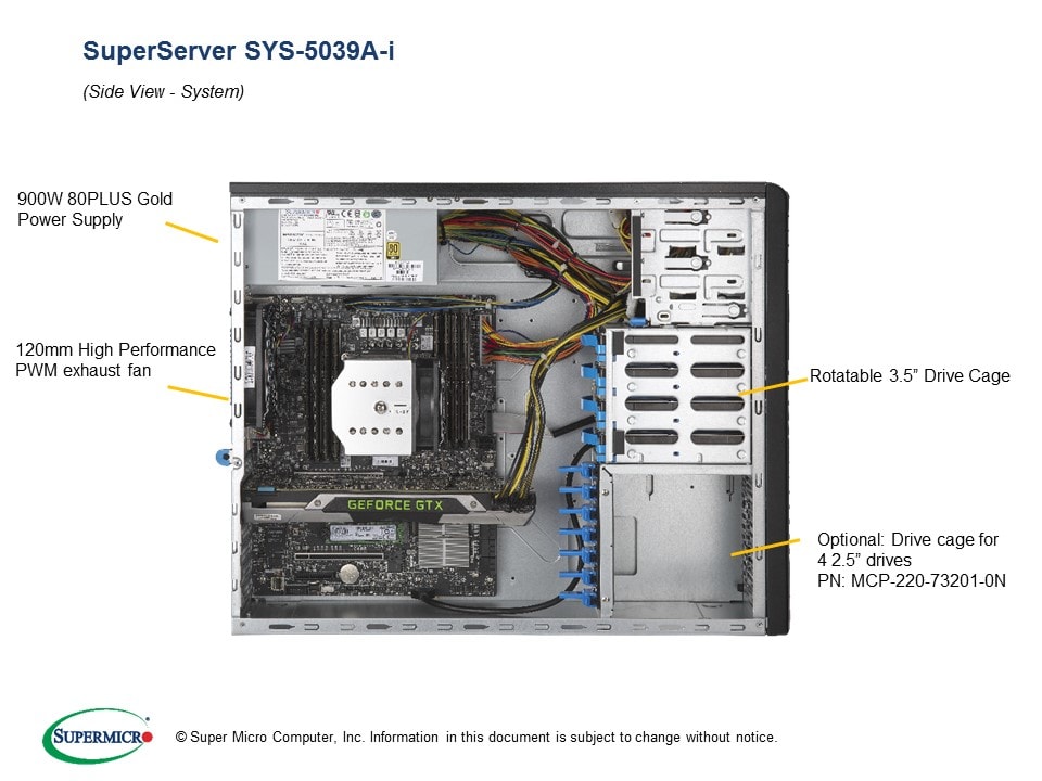 Сервер SuperMicro SYS-5039A-I Mid-Tower Server — фото 4