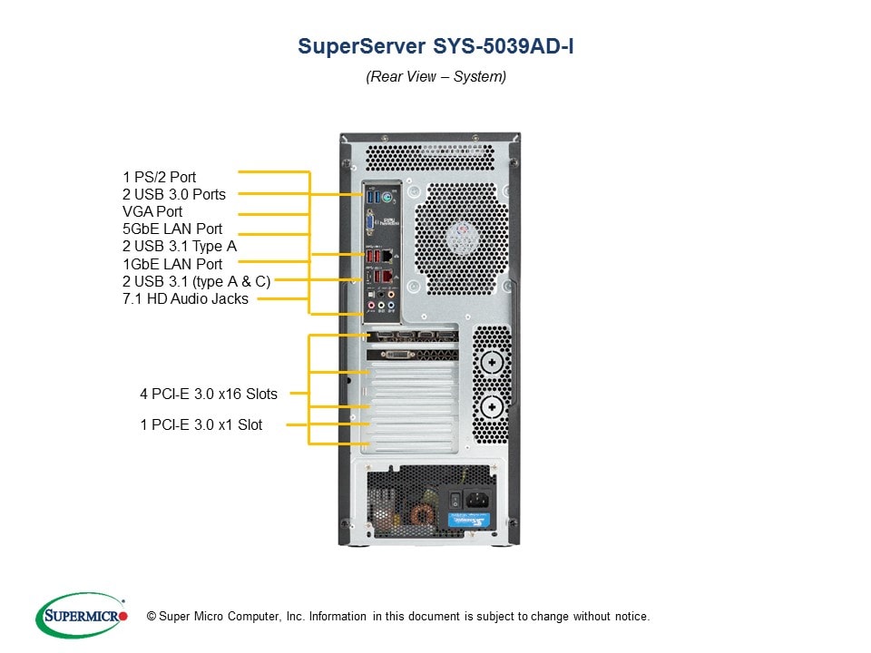 Сервер Supermicro SYS-5039AD-I — фото 5