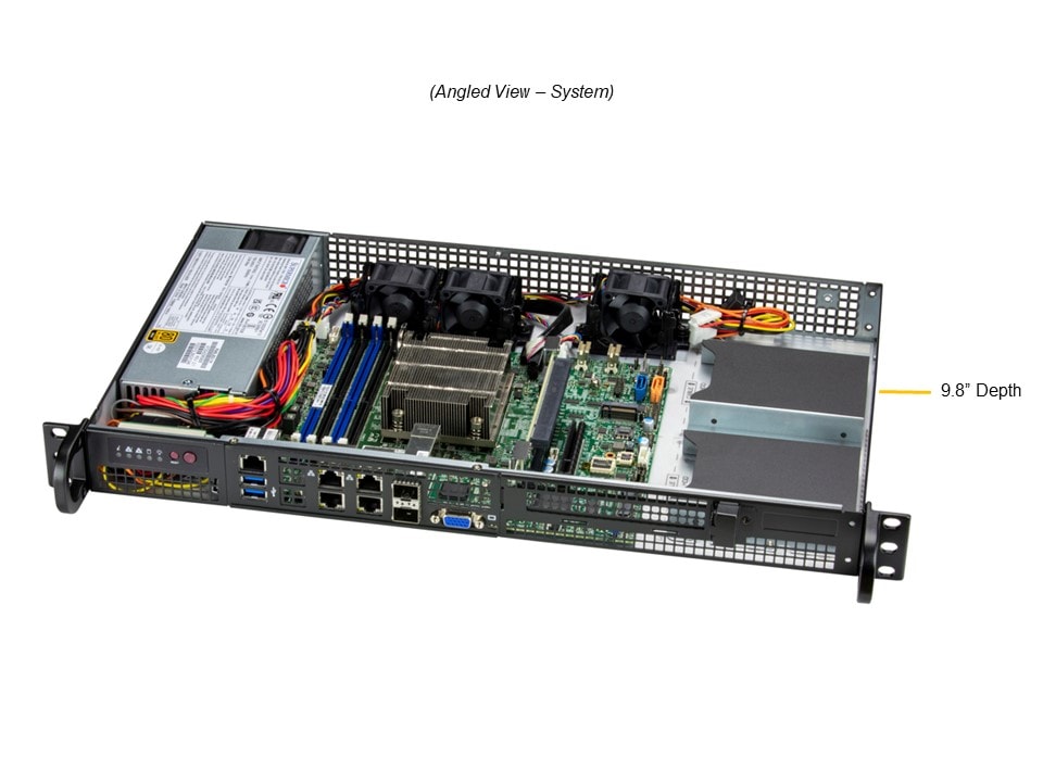 Сервер Supermicro 1U IOT/Embedded System (SYS-510D-10C-FN6P) — фото 3