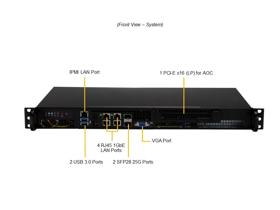 Сервер Supermicro 1U IOT/Embedded System (SYS-510D-10C-FN6P) — фото 5