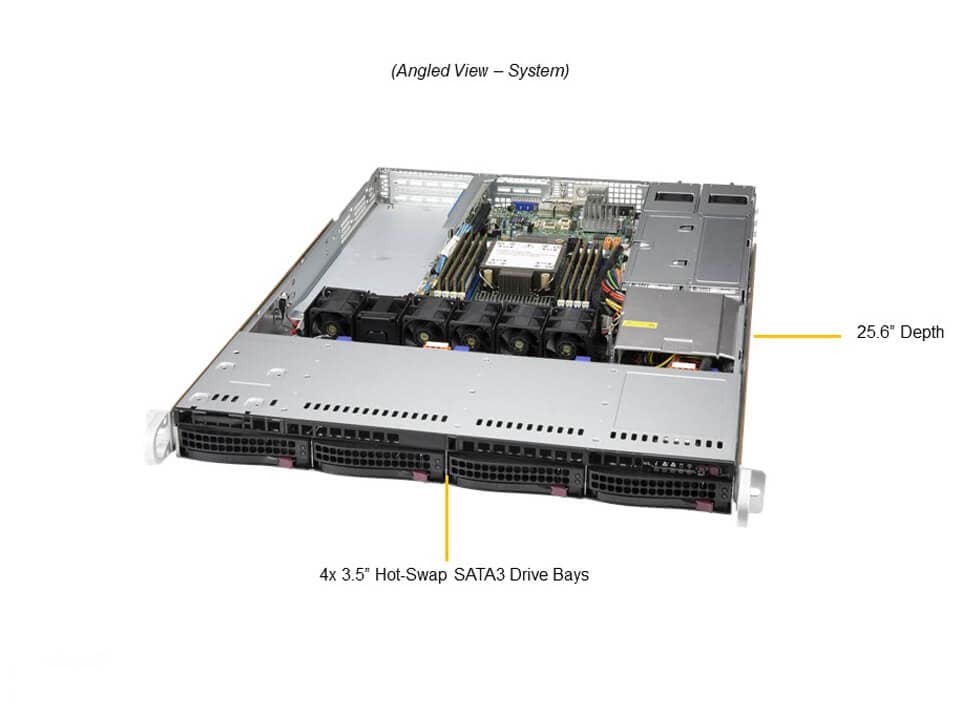 Однопроцессорный сервер Supermicro SYS-510P-WTR 1U — фото 2