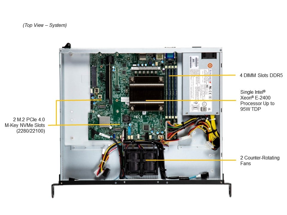 Сервер Supermicro 1U Mainstream SuperServer (SYS-511R-ML) — фото 4