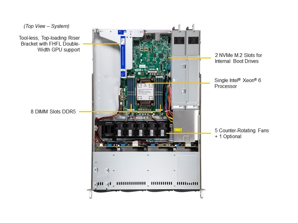 Сервер Supermicro 1U WIO SuperServer (SYS-512B-WR) — фото 4