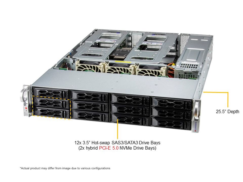 Сервер Supermicro 2U CloudDC SuperServer (SYS-521C-NR) — фото 1