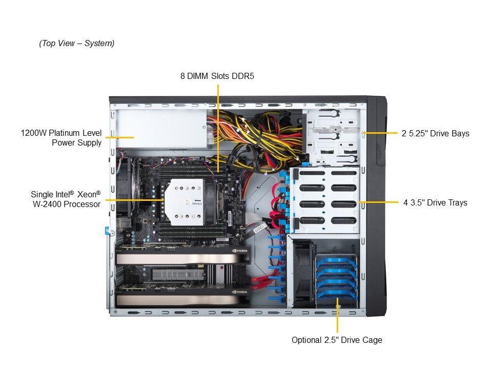 Сервер Supermicro Mid-Tower SuperWorkstation (SYS-531A-I) — фото 6