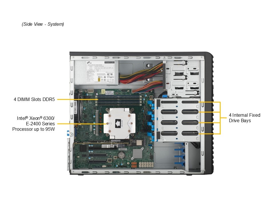 Сервер Supermicro SYS-531R-I Xeon E-2400 Mini-Tower Server/Workstation — фото 6