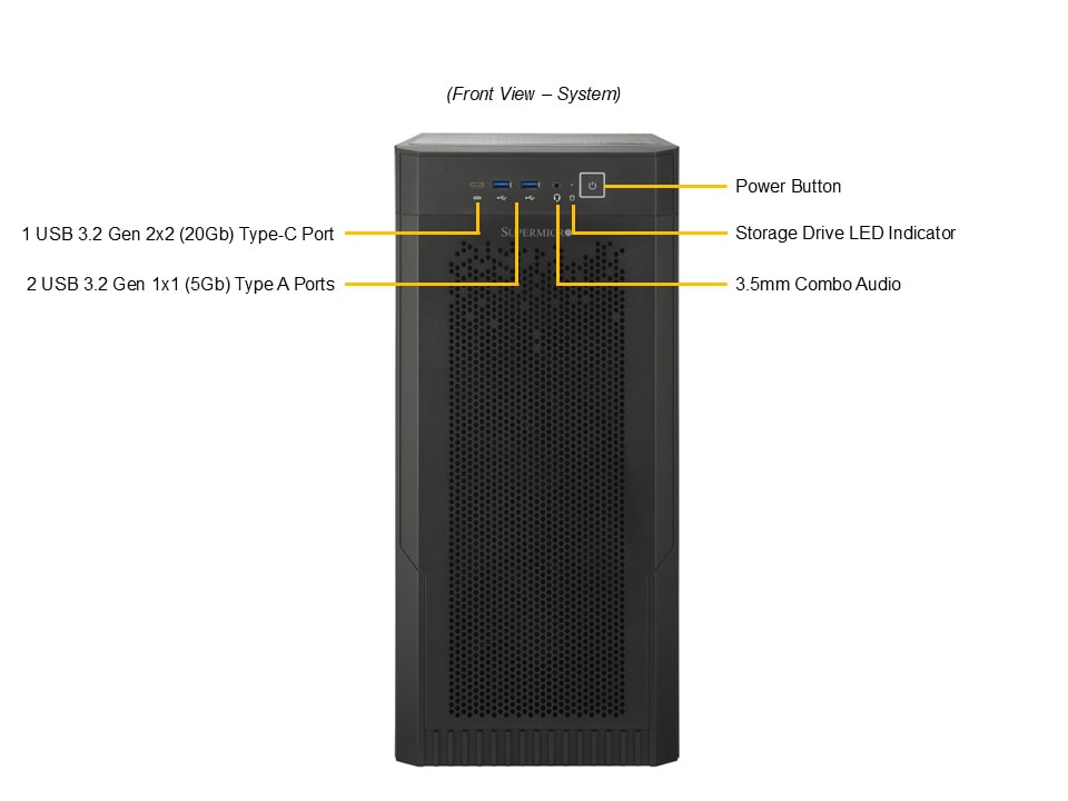 Сервер Supermicro Mid-Tower SuperWorkstation (SYS-532AW-TC) — фото 4