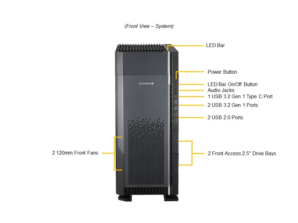 Сервер Supermicro Full-Tower SuperWorkstation (SYS-551A-T) — фото 4
