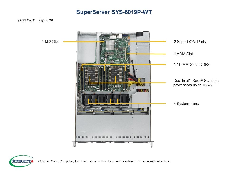 Сервер Supermicro SYS-6019P-WT 1U — фото 3