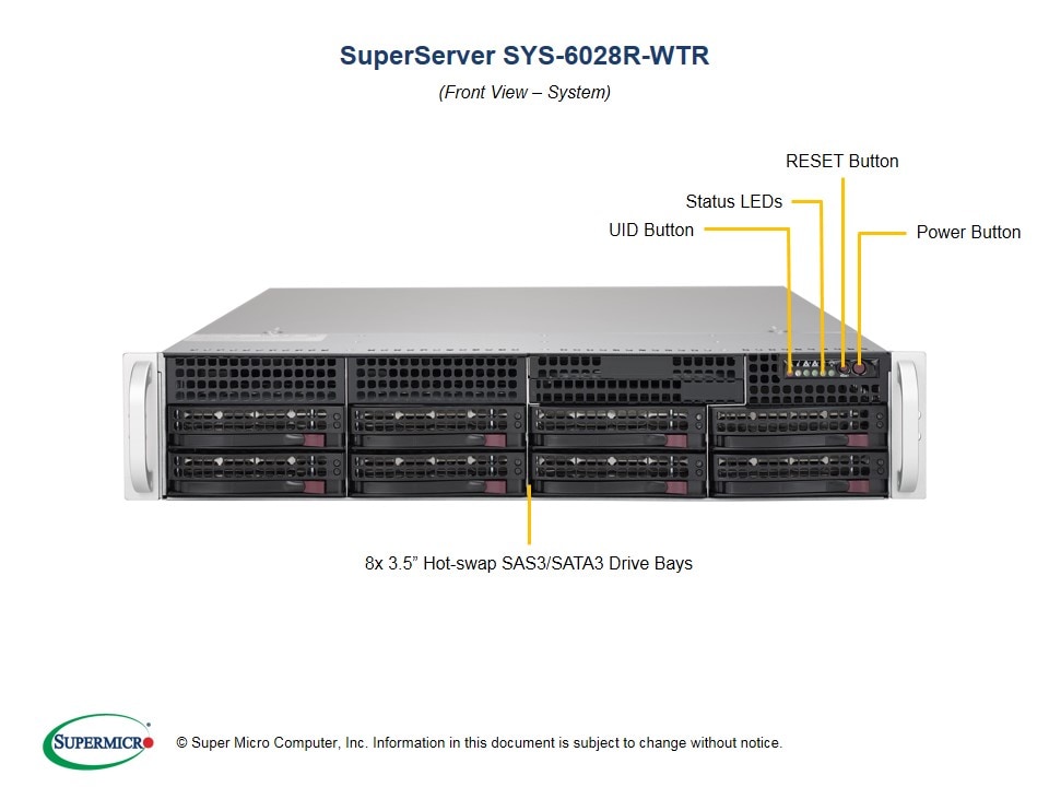 Сервер Supermicro SYS-6028R-WTR X10DRW-i, 825TQ-R802WB — фото 4