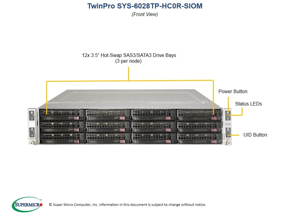 Сервер Supermicro SYS-6028TP-HC0R-SIOM 2U — фото 4
