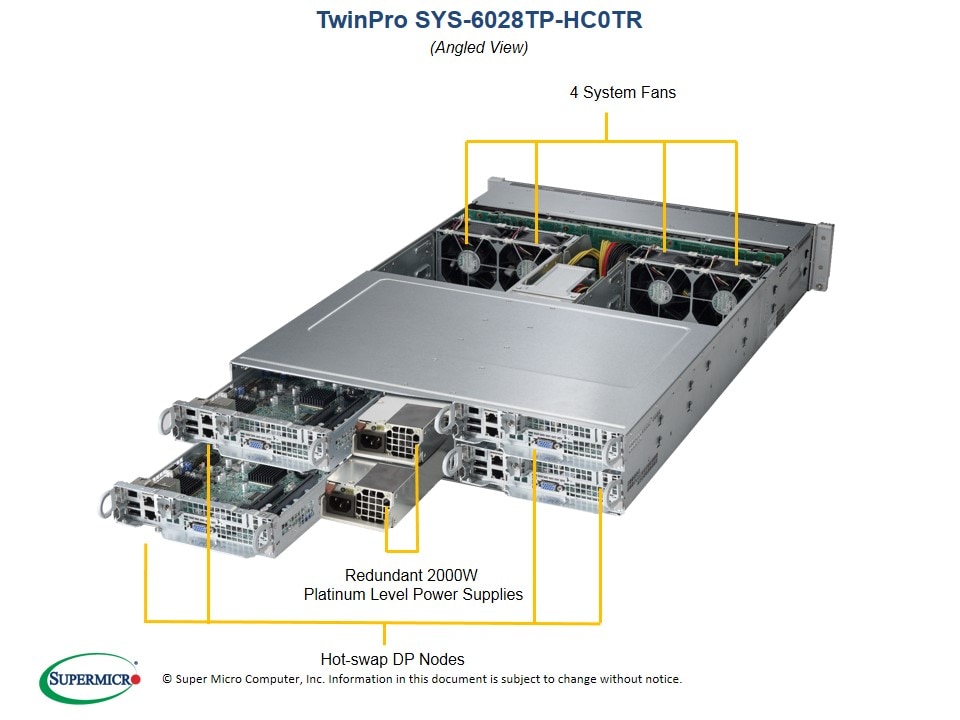Сервер Supermicro SYS-6028TP-HC0TR 2U — фото 2