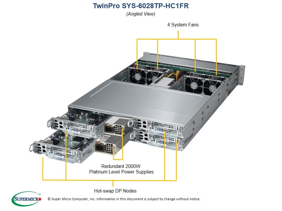 Сервер Supermicro SYS-6028TP-HC1FR 2U — фото 2