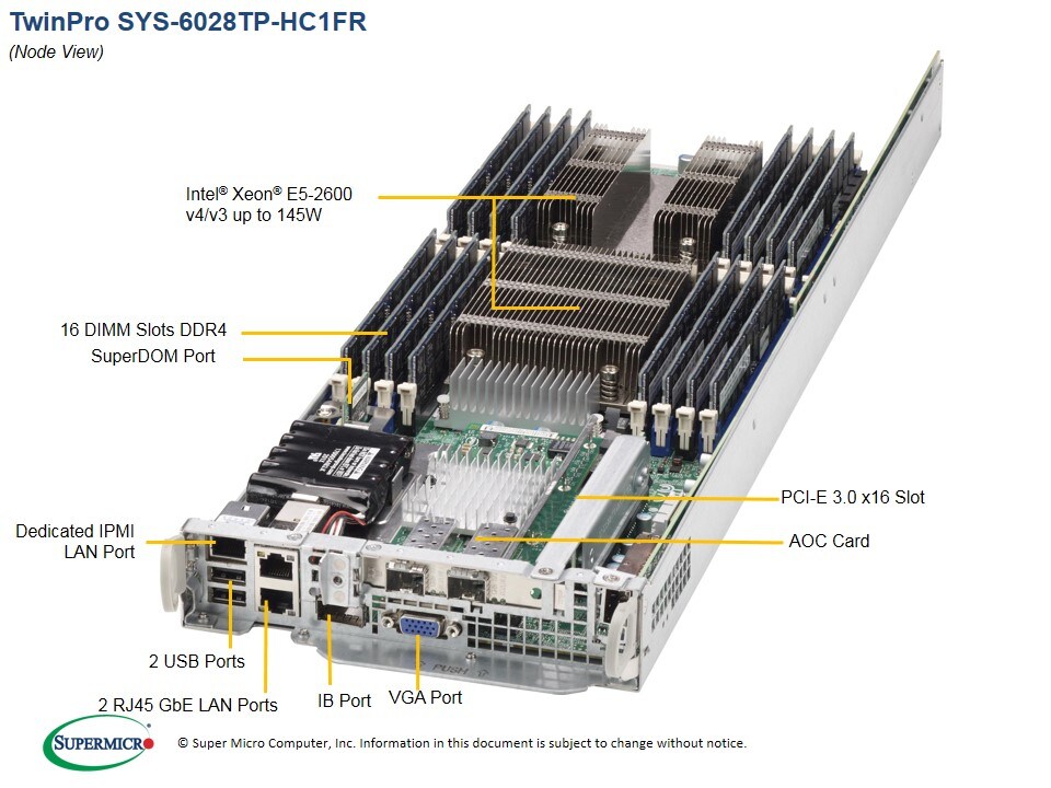 Сервер Supermicro SYS-6028TP-HC1FR 2U — фото 3