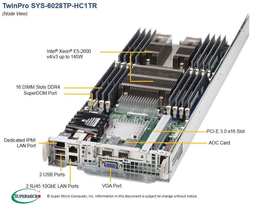 Сервер Supermicro SYS-6028TP-HC1TR 2U — фото 3