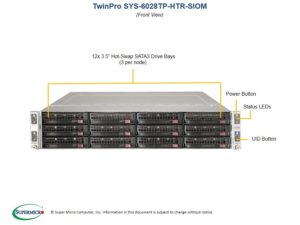 Сервер Supermicro SYS-6028TP-HTR-SIOM X10DRT-PS,CSE-827HQ+-R2K04BP2, BPN-ADP-6SATA3P,SI — фото 5