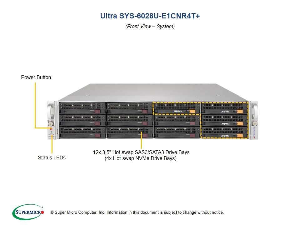 Сервер Supermicro SYS-6028U-E1CNR4T_ 2U — фото 4