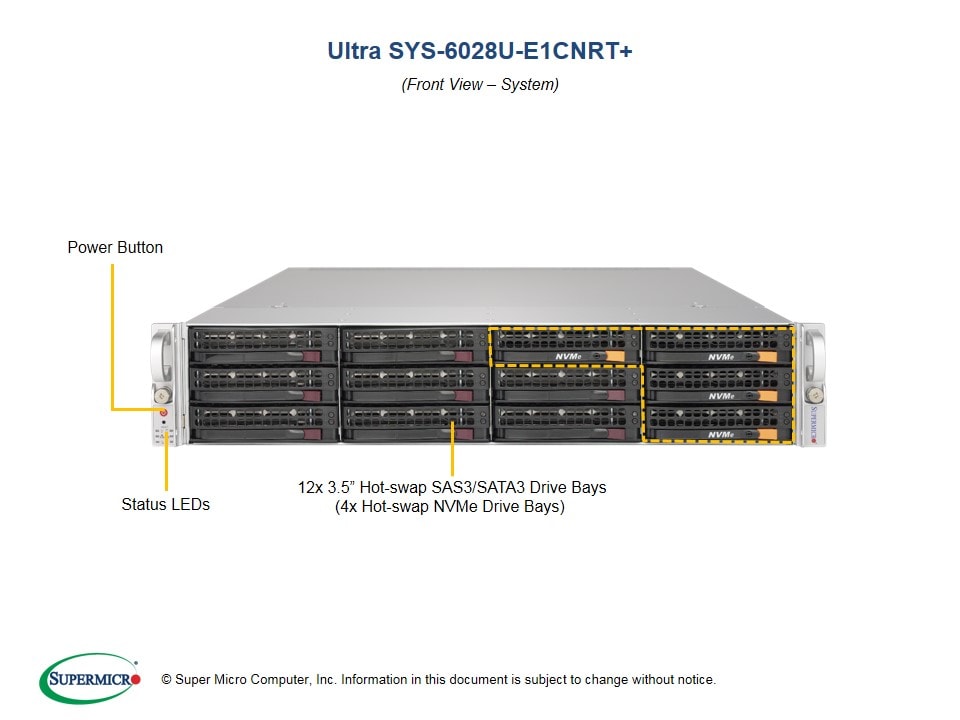 Сервер Supermicro SYS-6028U-E1CNRT_ 2U — фото 4