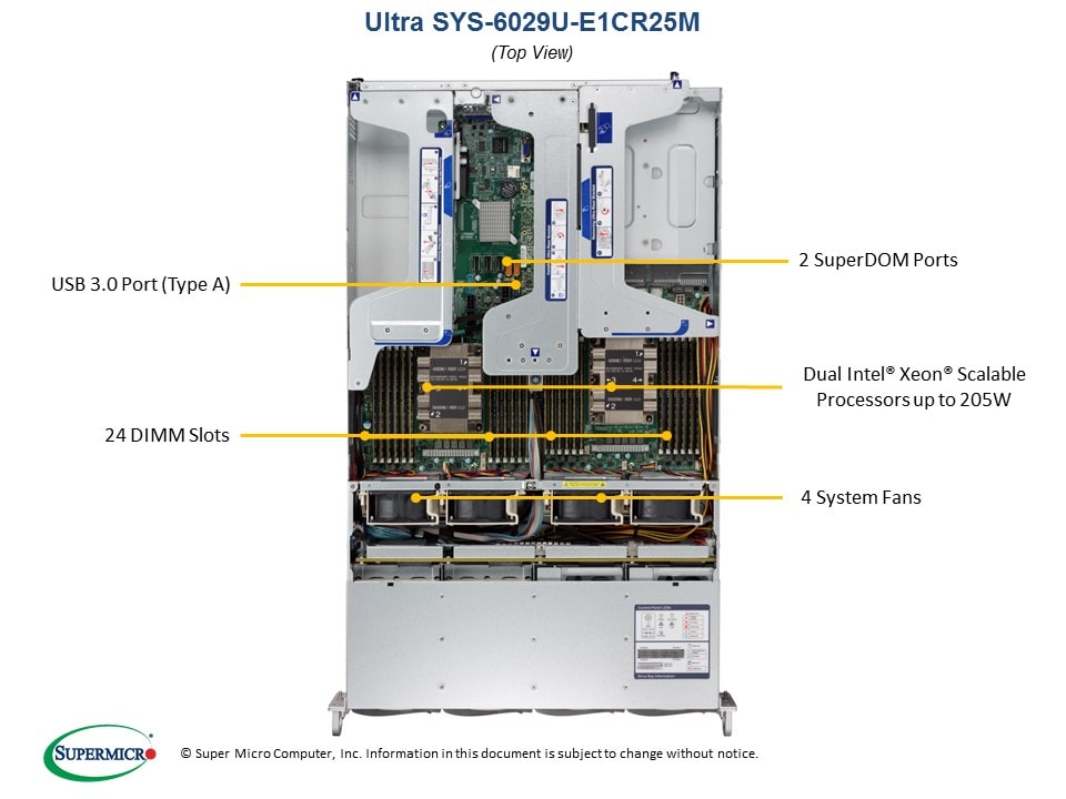 Сервер Supermicro SYS-6029U-E1CR25M 2U — фото 3