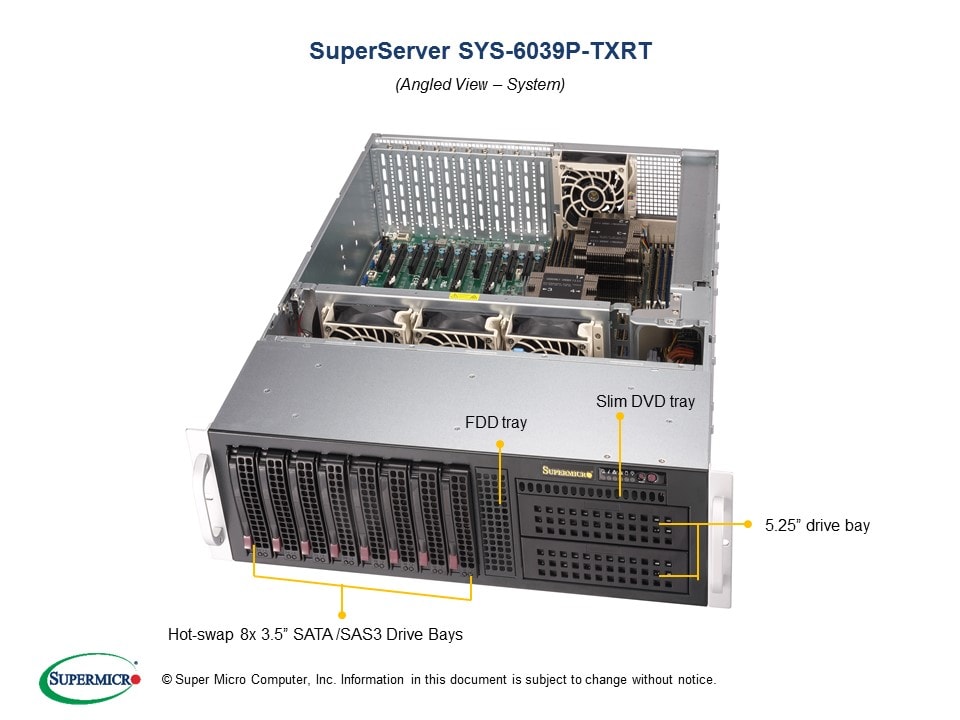 Сервер Supermicro SYS-6039P-TXRT 3U — фото 2