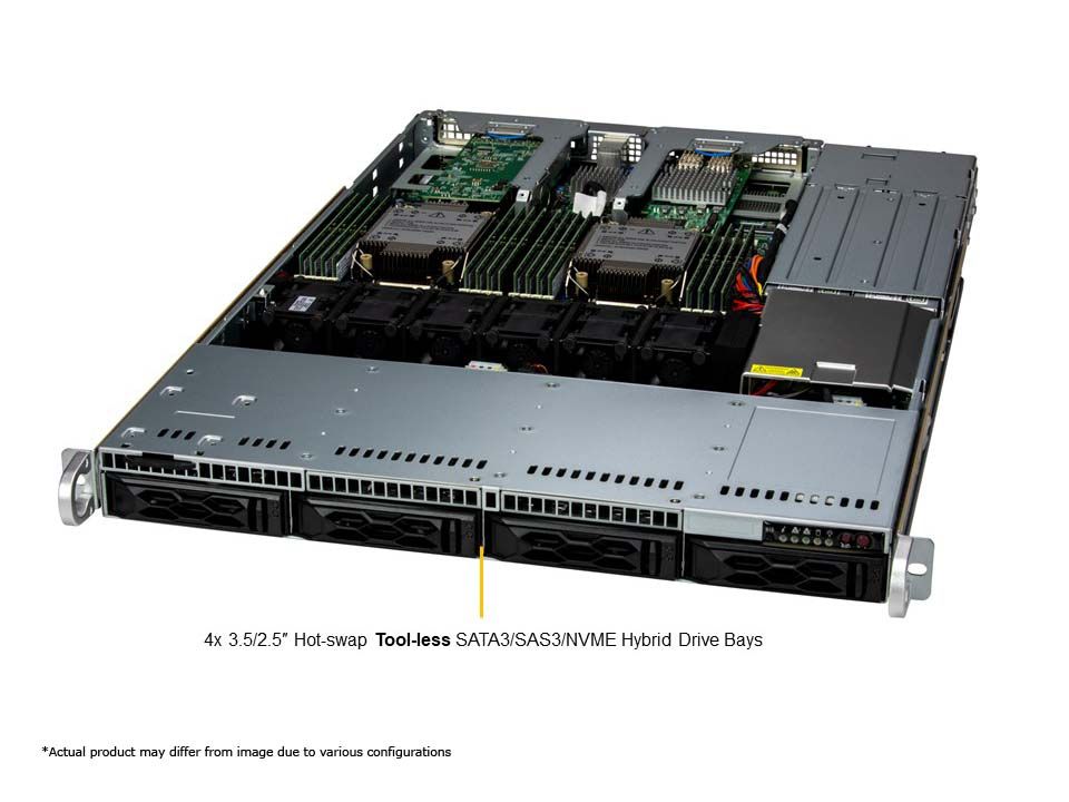 Сервер Supermicro 1U CloudDC SuperServer (SYS-611C-TN4R) — фото 1