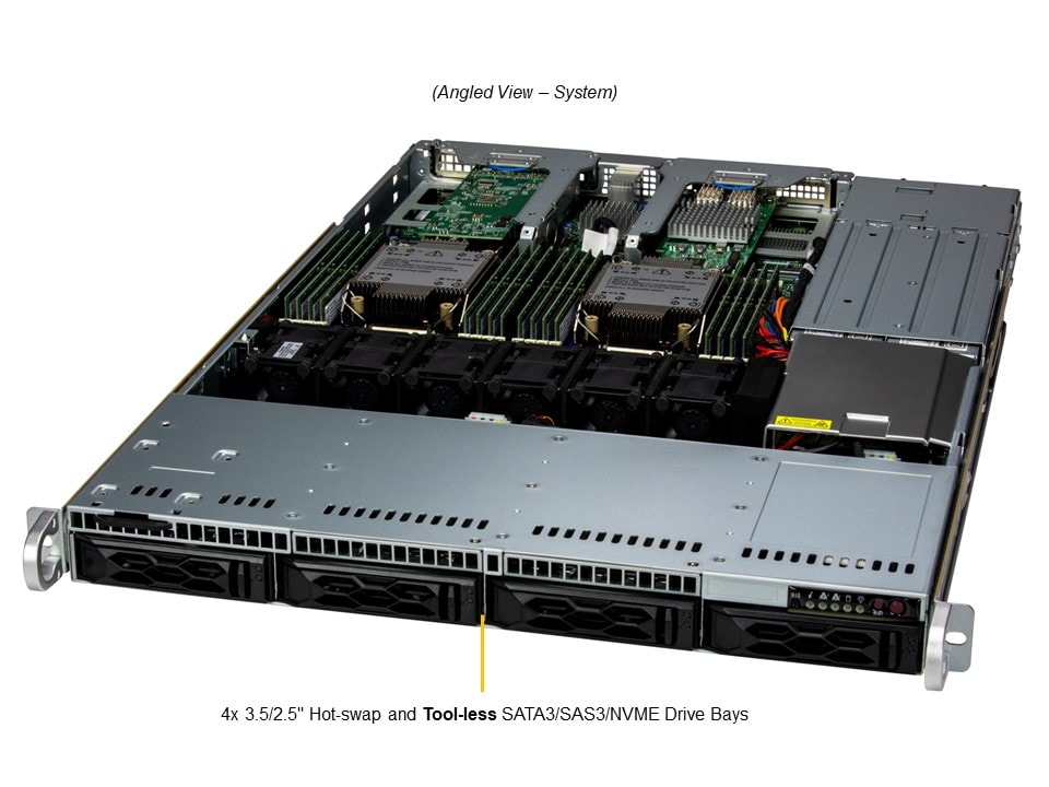 Сервер Supermicro 1U CloudDC SuperServer (SYS-611C-TN4R) — фото 3