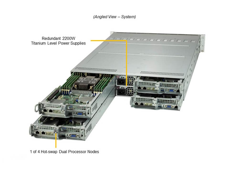 Сервер Supermicro SYS-620TP-HC8TR 2U System with Redundant 2200W PWS — фото 3