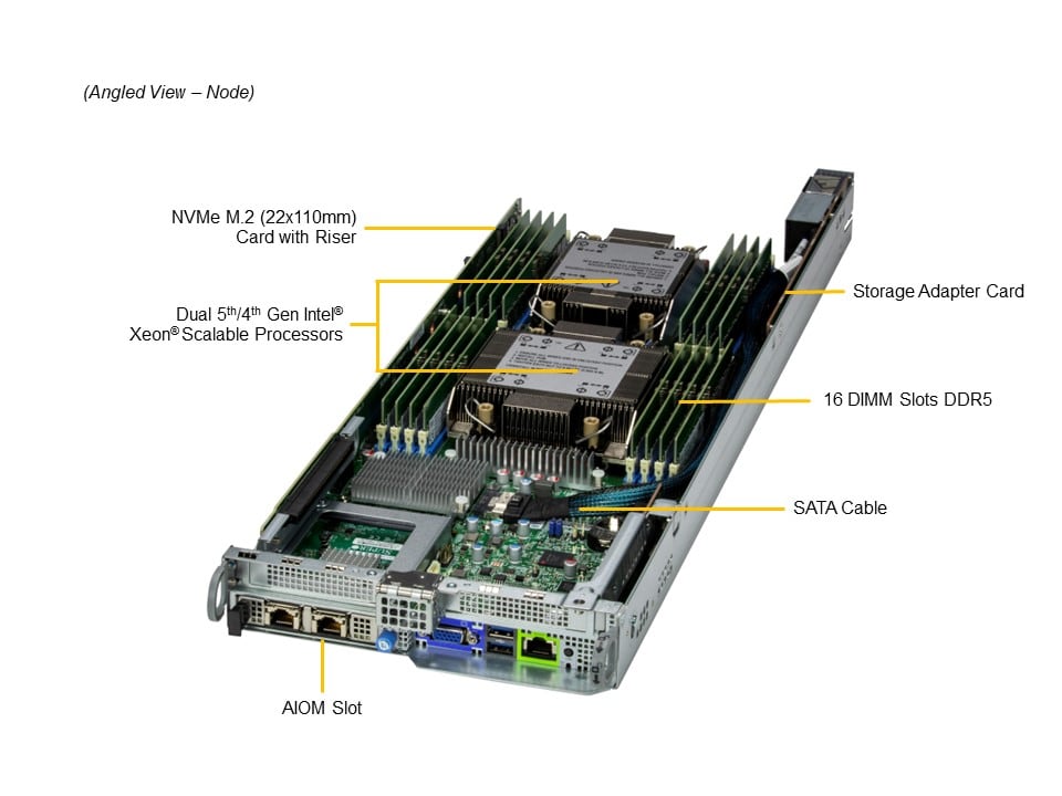 Сервер Supermicro 2U BigTwin SuperServer (SYS-621BT-HNTR) — фото 4