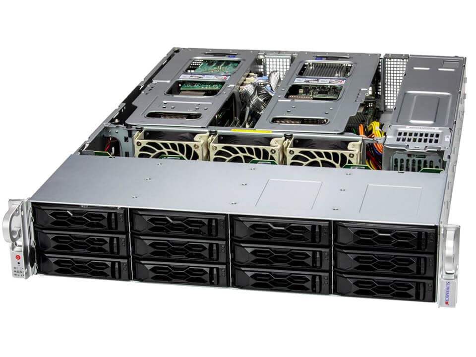 Сервер Supermicro 2U CloudDC SuperServer (SYS-621C-TN12R) — фото 2