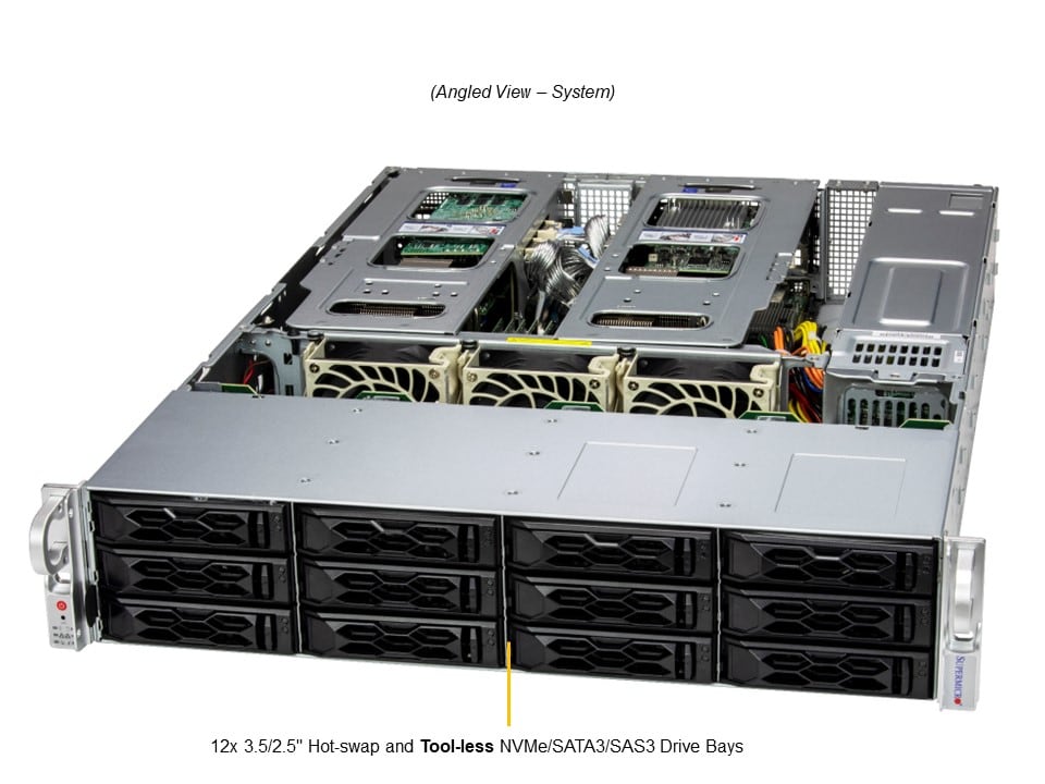 Сервер Supermicro 2U CloudDC SuperServer (SYS-621C-TN12R) — фото 3