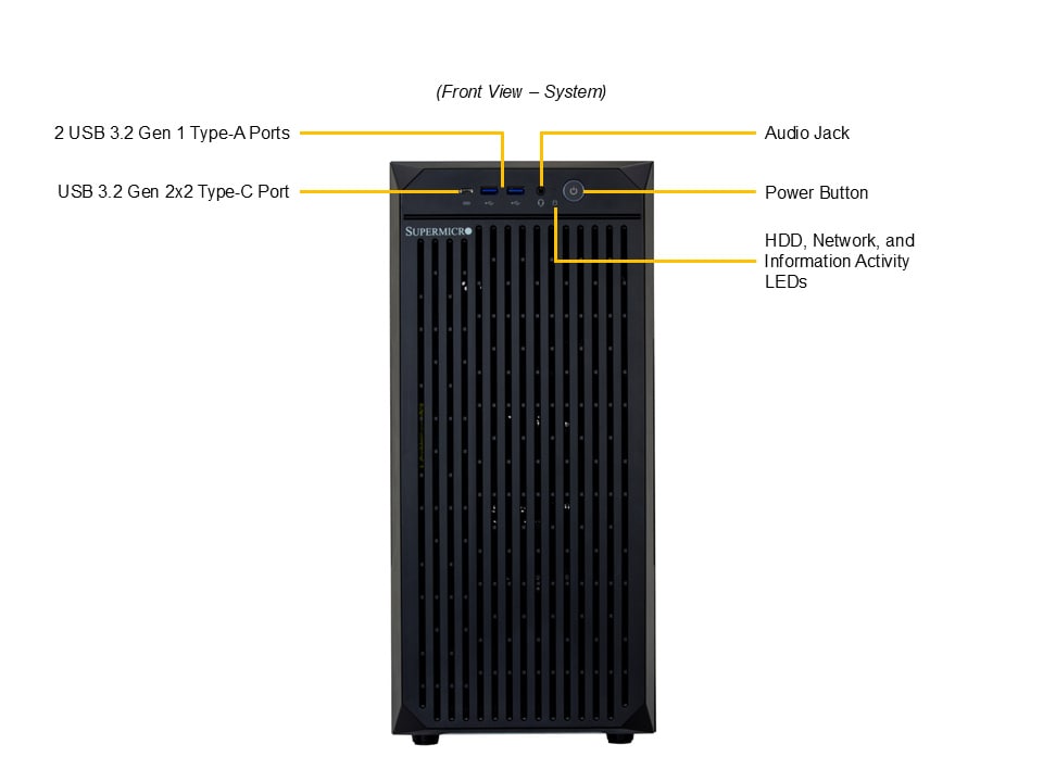 Рабочая станция Supermicro SYS-C542I-11302U, Intel Core Ultra 7 265, 32 ГБ DDR5, SSD 1 ТБ, Mid-Tower — фото 4