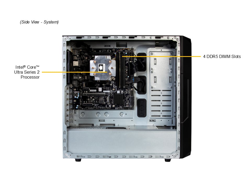 Рабочая станция Supermicro SYS-C542I-11302U, Intel Core Ultra 7 265, 32 ГБ DDR5, SSD 1 ТБ, Mid-Tower — фото 6