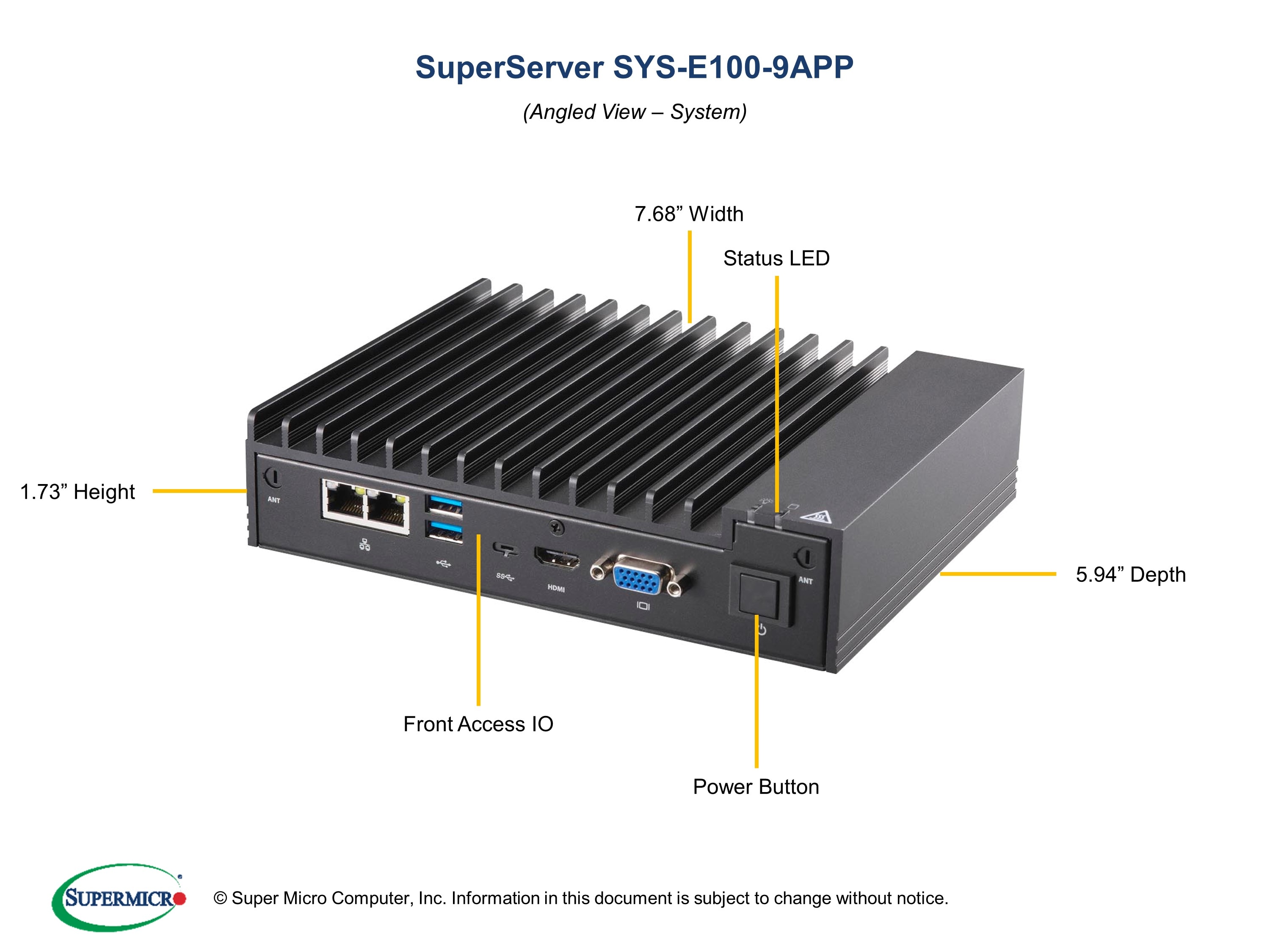 Аксессуар Supermicro IoT SuperServer Barebone (SYS-E100-9APP) — фото 3