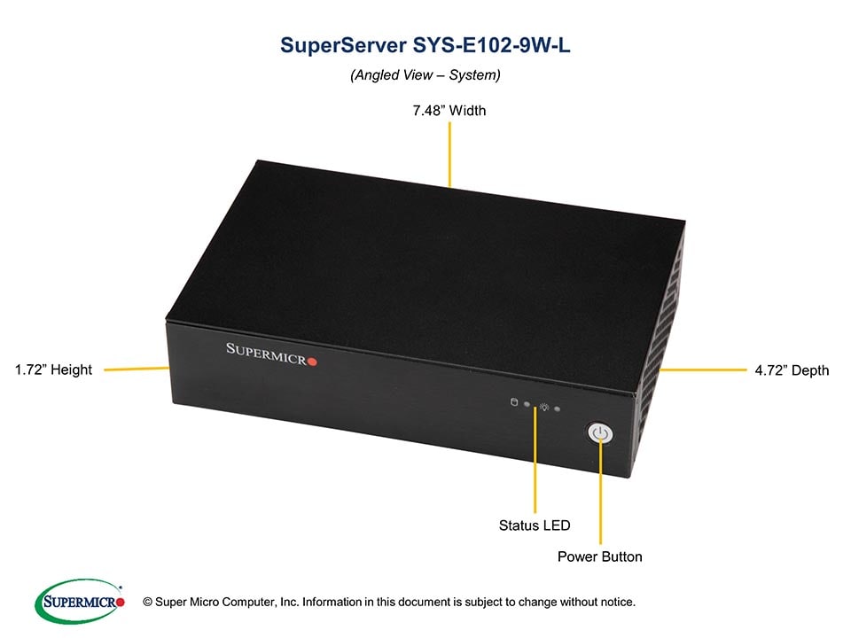 Сервер Supermicro SYS-E102-9W-L CSE-E102 + MBD-X11SWN-L,RoHS — фото 2