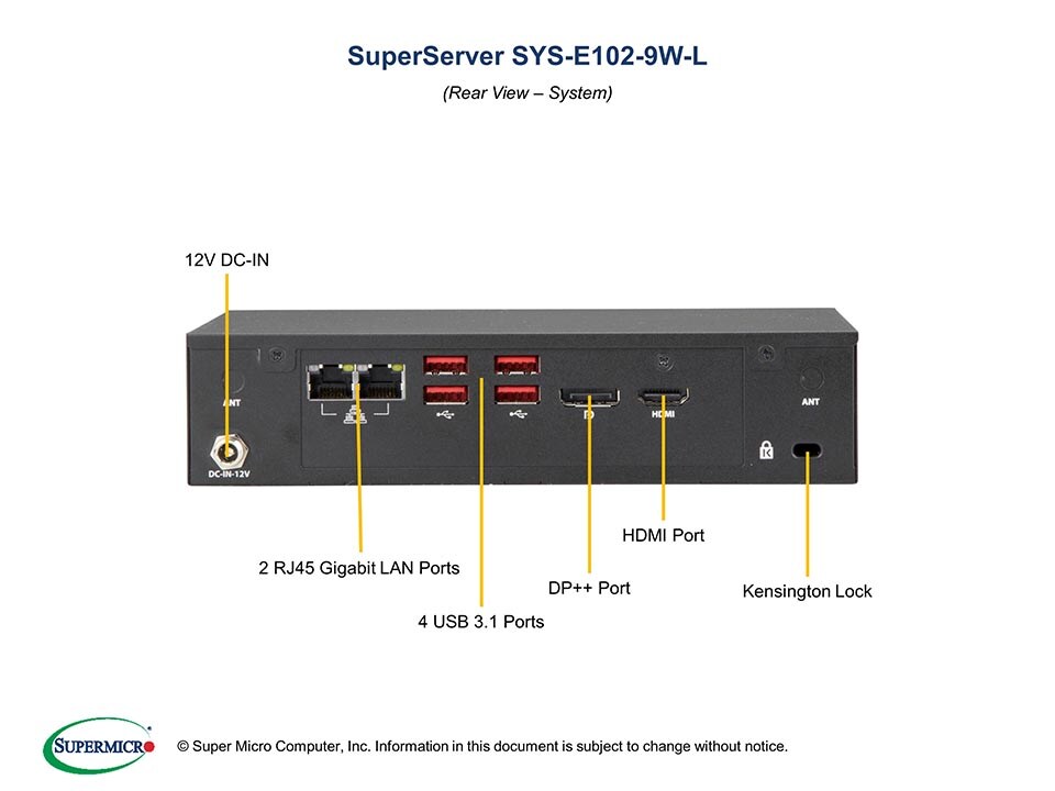Сервер Supermicro SYS-E102-9W-L CSE-E102 + MBD-X11SWN-L,RoHS — фото 4