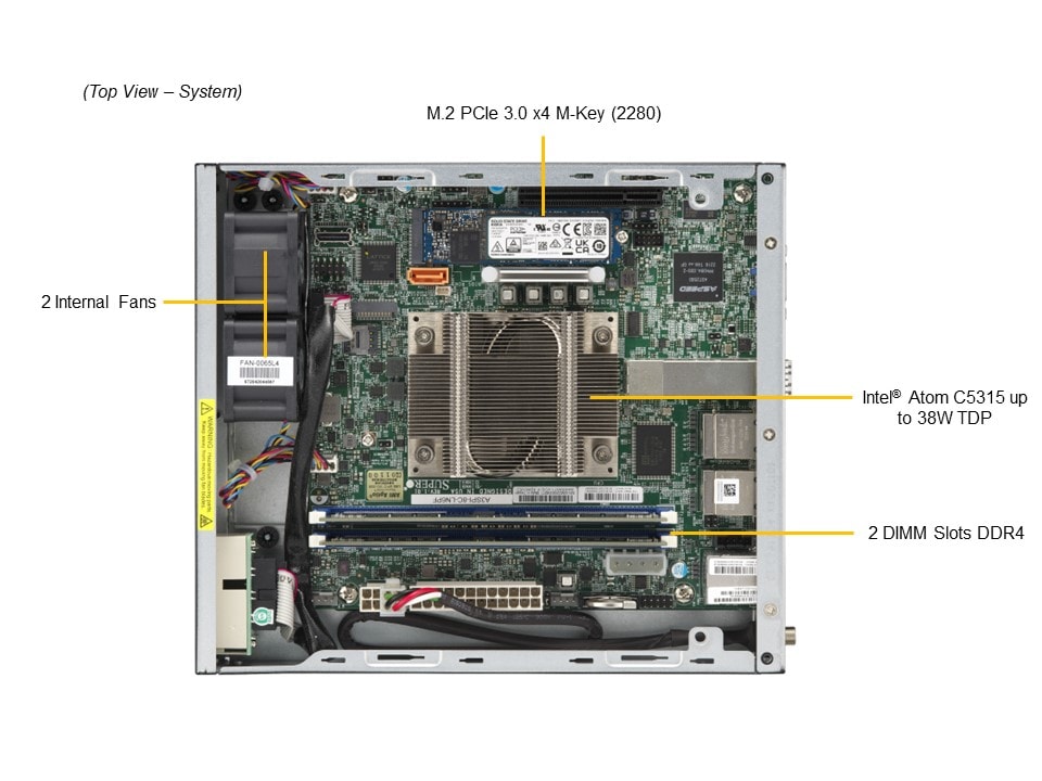 Сервер Supermicro SYS-E200-12A-4C Parker Ridge, A3SPI-4C-HLN4F, 101F, RoHS — фото 4