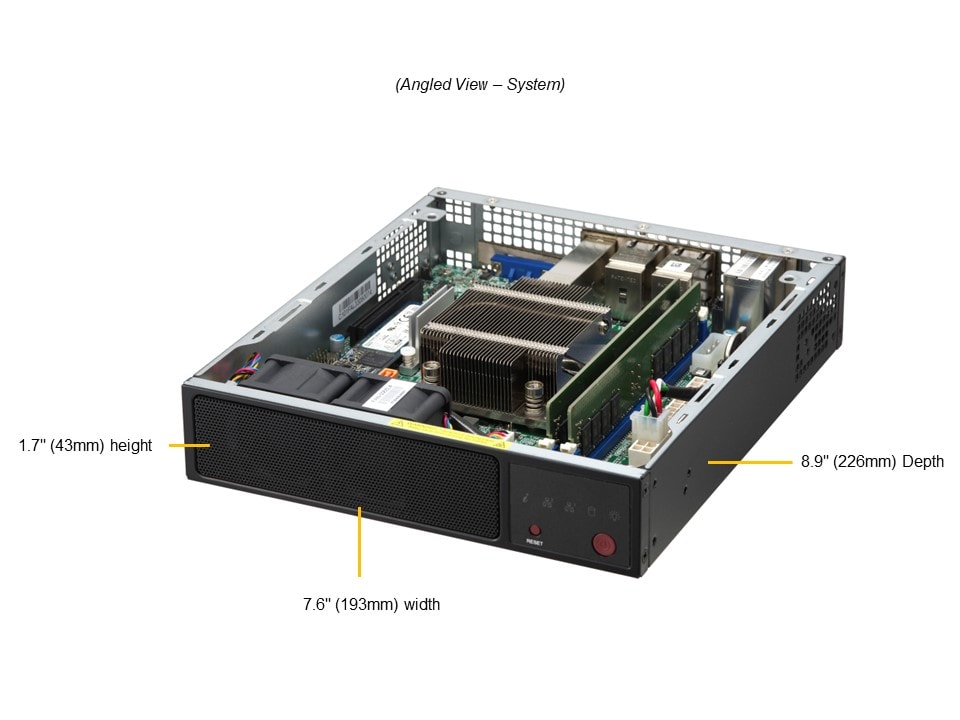 Сервер Supermicro SYS-E200-12A-8C Mini-ITX w/ A3SPI-8C-LN6PF MB — фото 3