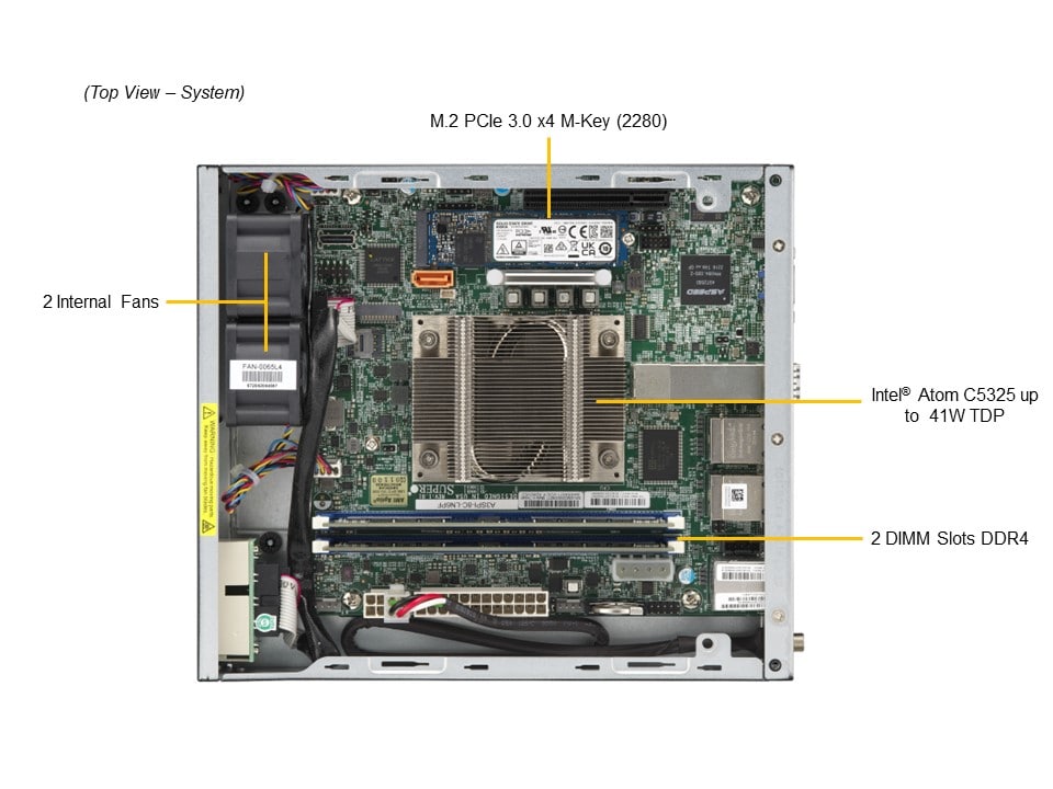 Сервер Supermicro SYS-E200-12A-8C Mini-ITX w/ A3SPI-8C-LN6PF MB — фото 4