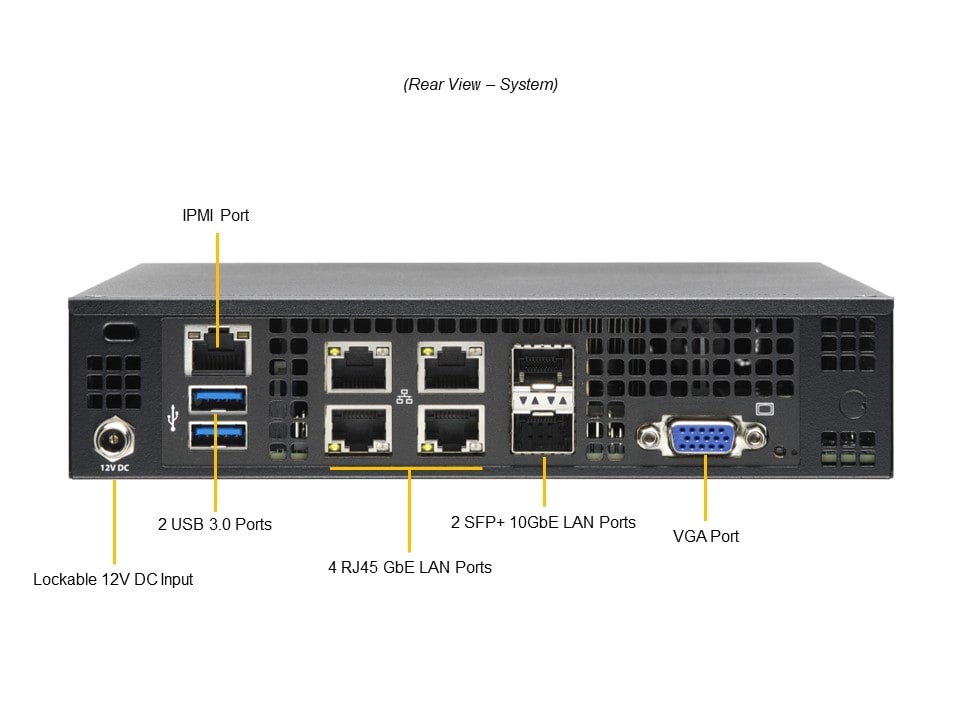 Сервер Supermicro SYS-E200-12A-8C Mini-ITX w/ A3SPI-8C-LN6PF MB — фото 6