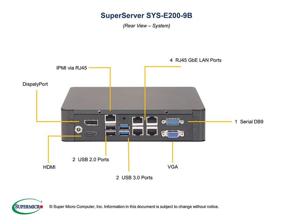 Сервер Supermicro SYS-E200-9B Mini-ITX Server - CSE-101S, X11SBA-LN4F — фото 5