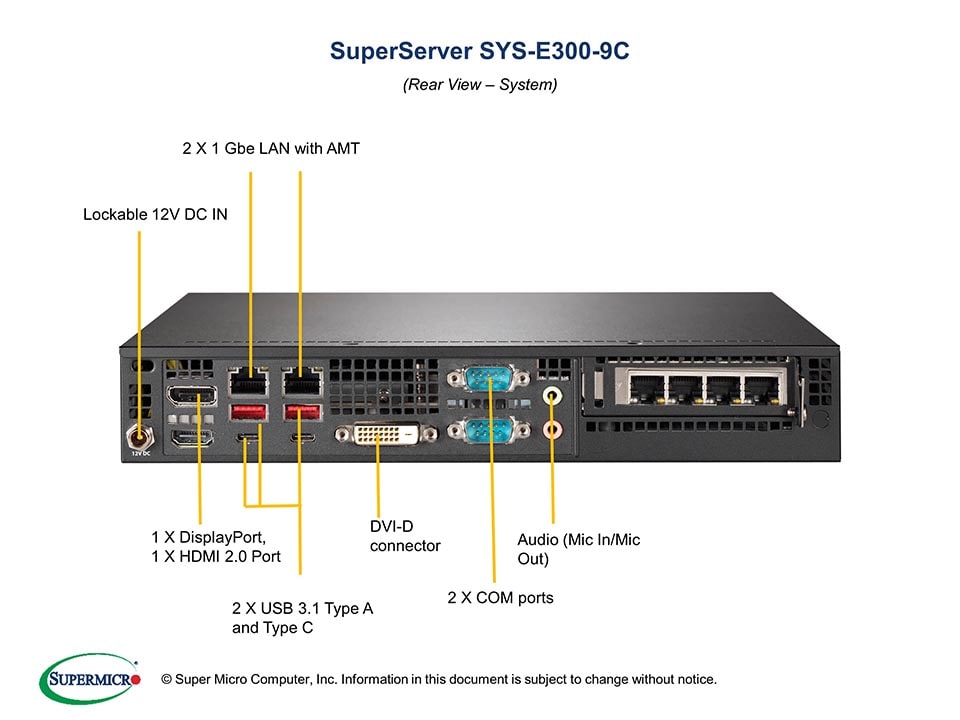 Сервер Supermicro SYS-E300-9C Server CSE-E300 + X11SCV-Q + MCP-250-10128-0N — фото 6
