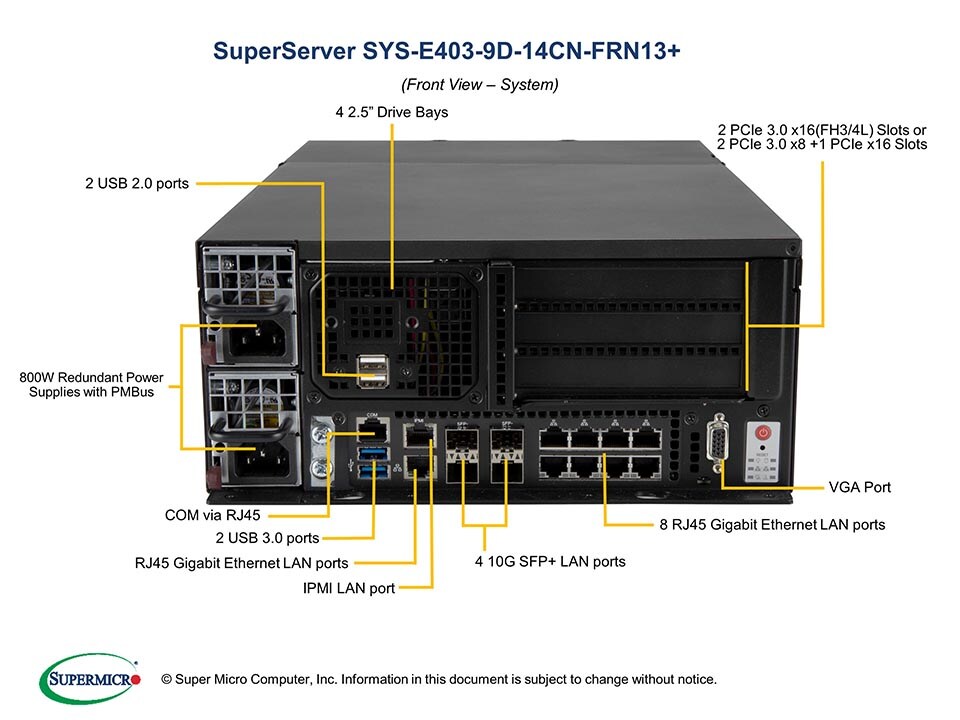 Сервер Supermicro SYS-E403-9D-14CN-FRN13_ — фото 4