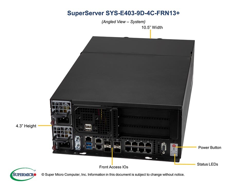 Сервер Supermicro SYS-E403-9D-4C-FRN13_ — фото 2