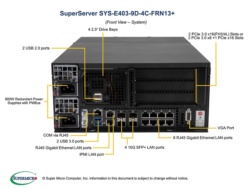 Сервер Supermicro SYS-E403-9D-4C-FRN13_ — фото 4