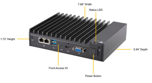 Сервер Supermicro SYS-E50-9AP-N5 Box PC (CSE-E50, A2SAP-H, 5LAN) — фото 1
