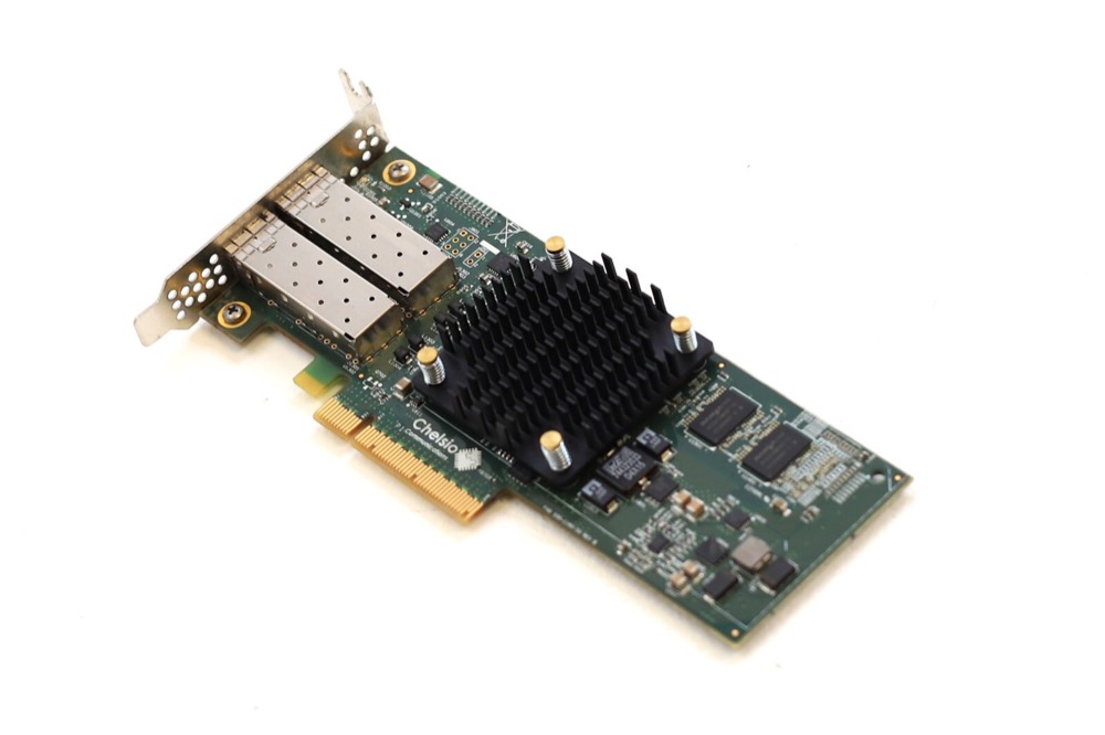 Трансивер Dell Chelsio T520-CR Dual-Port 10GbE SFP+ PCIe Network Adapter Dell P/N: 0JF0FV — фото 1