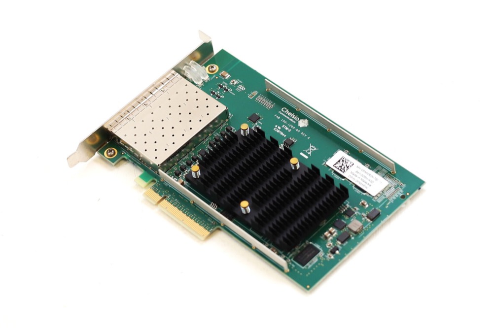 Трансивер Dell Chelsio T540-CR Quad-Port 10GbE SFP PCIe Network Adapter P/N: 0PMXRW Tested — фото 1