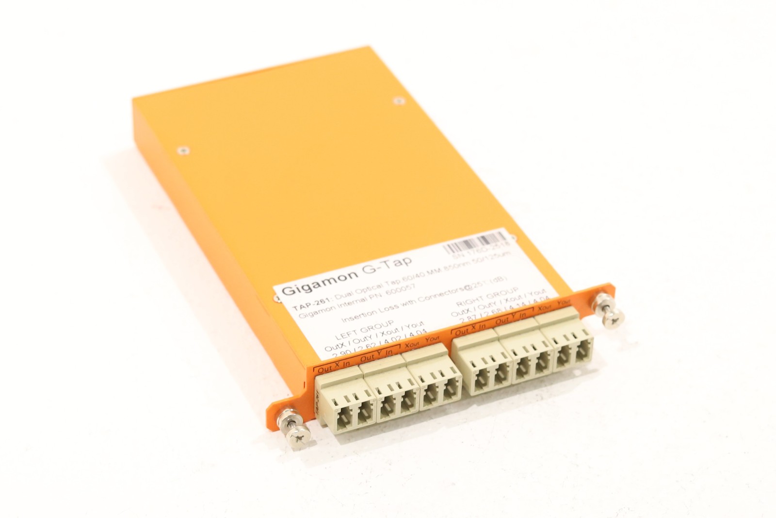 Модуль Gigamon TAP-261 Dual Optical Tap 60/40 MM 850nm 50/125um Module P/N: 600057 — фото 1